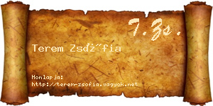 Terem Zsófia névjegykártya