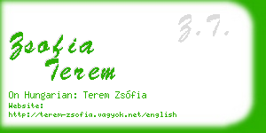 zsofia terem business card