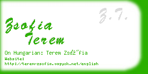 zsofia terem business card